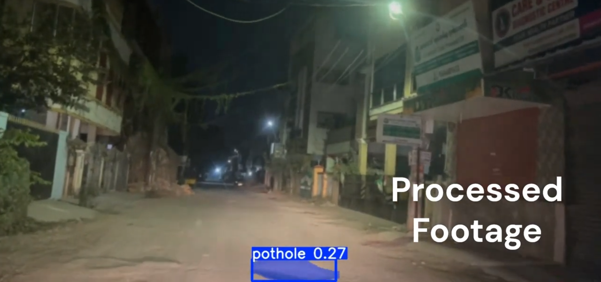 Pothole Detection System - Night Vision